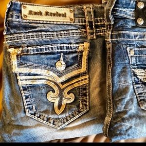 Rock Revival Miss Me Bermuda Shorts Denim